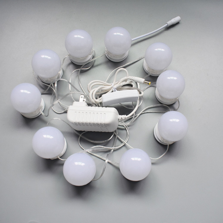 10x Dimmable led light bulb led makeup mirror light with touch control