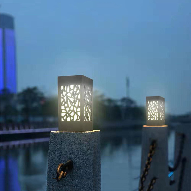 SA7209 Outdoor Garden Post Lantern lamp solar Pillar Lights Waterproof IP65 Garden Stigma Column solar Light