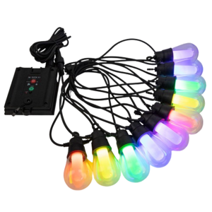 110V 24ft 48ft RGBW Waterproof WIFI TUYA Alexa Smart S14 remote control rgb led string lights for outdoor