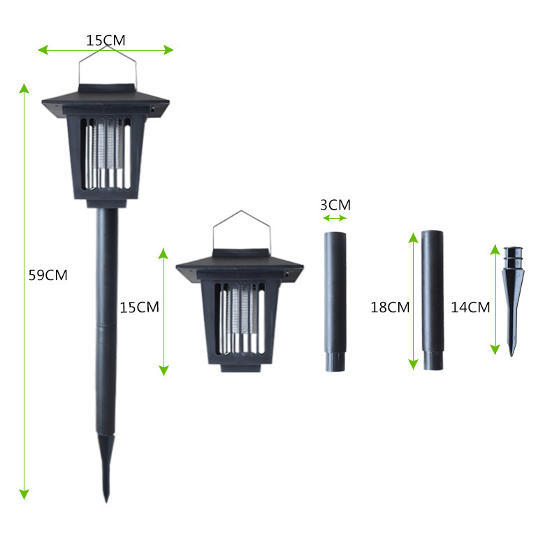 Solar Powered Hanging Lantern LED Outdoor Mosquito Killer Light