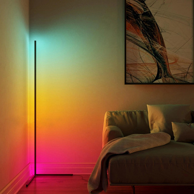 RGB floor lamp Hot selling atmosphere light led corner floor lamp with remote control corner floor lamps home decor