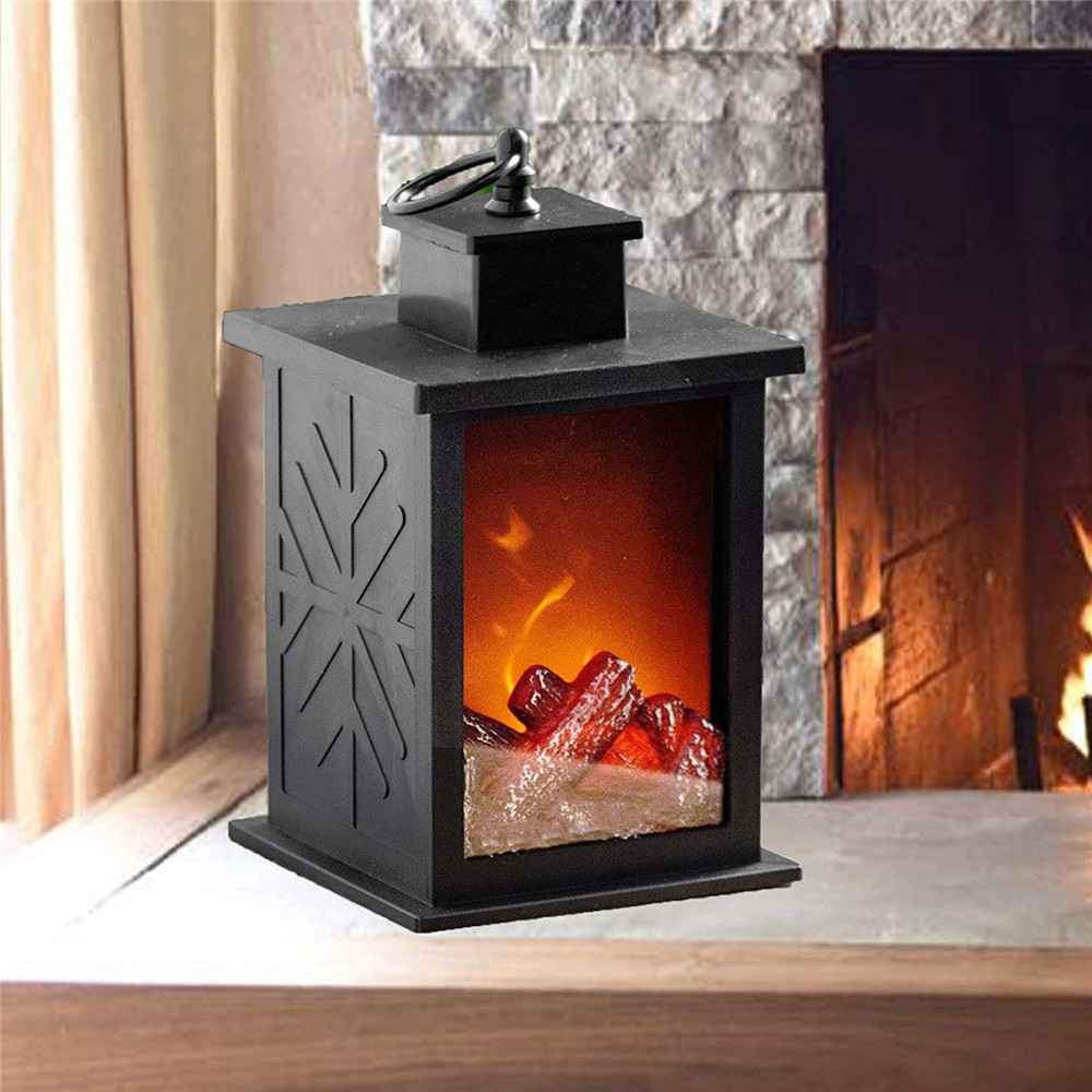 Fireplace lamp home Decor Small LED Flame Effect Log Fire Place Light