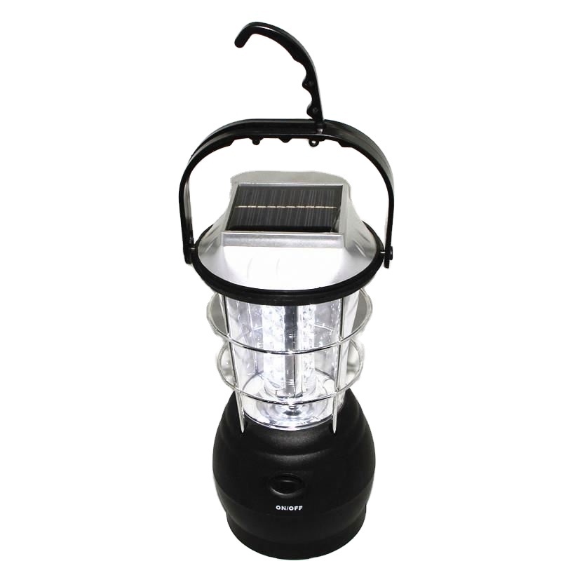 36 leds hook hanging hand crank solar rechargeable camping lantern