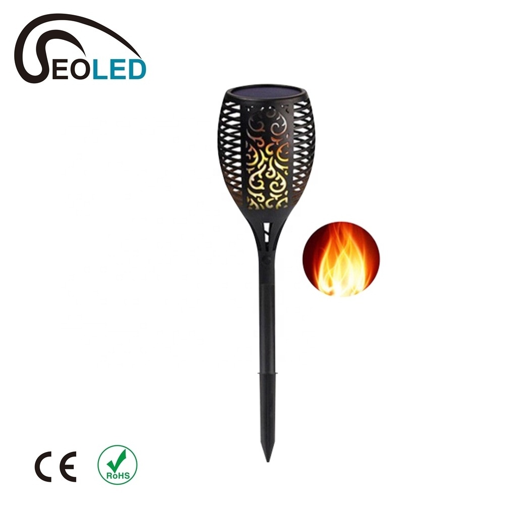 Warm white Flame Solar Torch light, Outdoor Landscape Decoration Lighting Recharge torch light for garden pathway