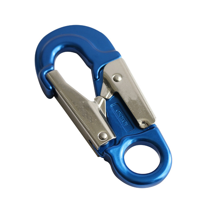 Aluminum alloy anodized 25KN camping climbing hook quick release snap hooks Outdoor rock climbing trigger snap hook