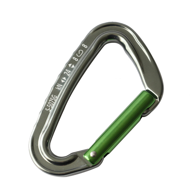 Wholesale custom shaped mini aluminum silver carabiner buckle Outdoor Loading Carabiner Color Carabiner With Lock