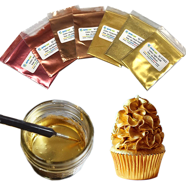 Sephcare Bulk food grade colorants Edible Gold Glitter for cake