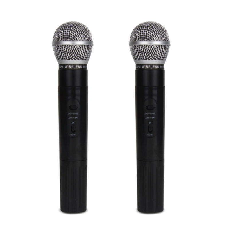 High Quality Lavalier FM Wireless Microphone Portable Singing VHF Wireless Microphone System With LED lights