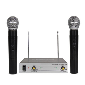 High Quality Lavalier FM Wireless Microphone Portable Singing VHF Wireless Microphone System With LED lights