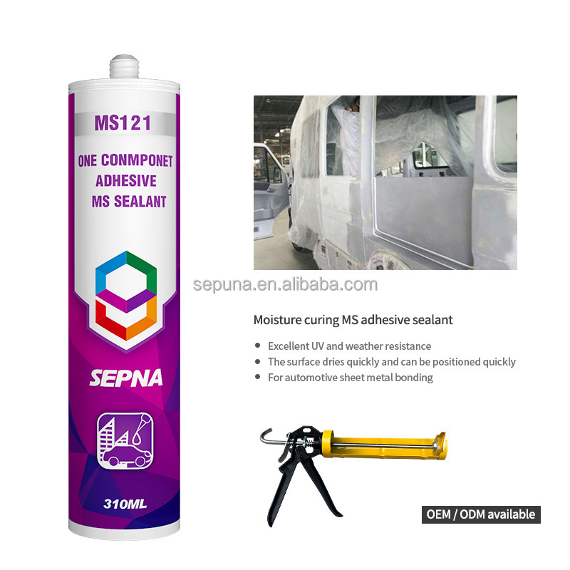 Sepna MS121 MS Polymer Adhesive sealant for RV carriage sidewall gap sealing