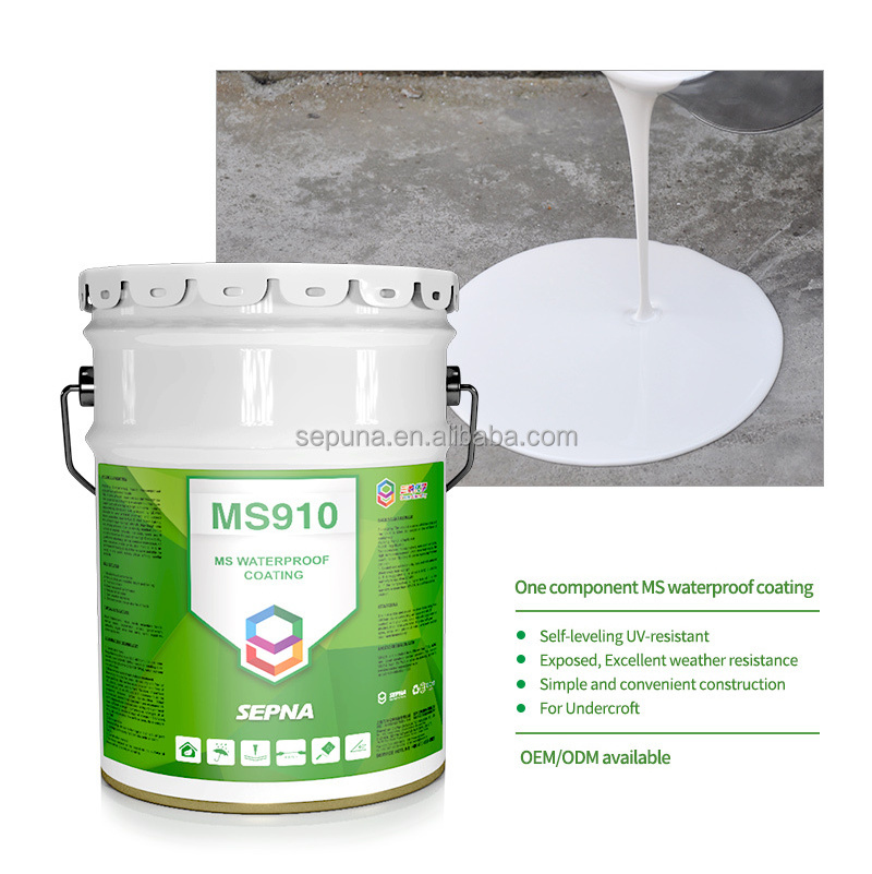 Liquid rubber waterproofing modified silicone coating for concrete roof concrete floor protection