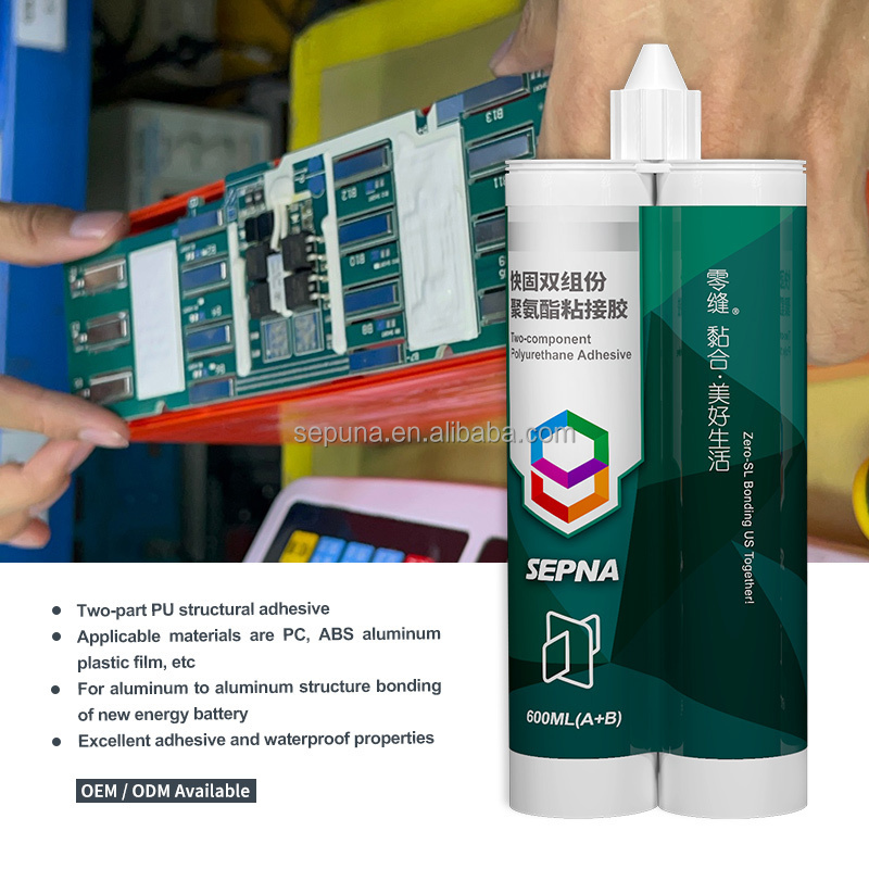 Sepna 400ML high adhesion pu adhesives excellent elongation electronic ABS PCB board adhesives structural sealant glue