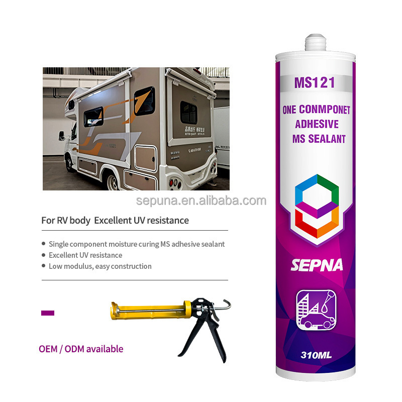 Sepna MS121 MS Polymer Adhesive sealant for RV sidewall floor window bonding sealing