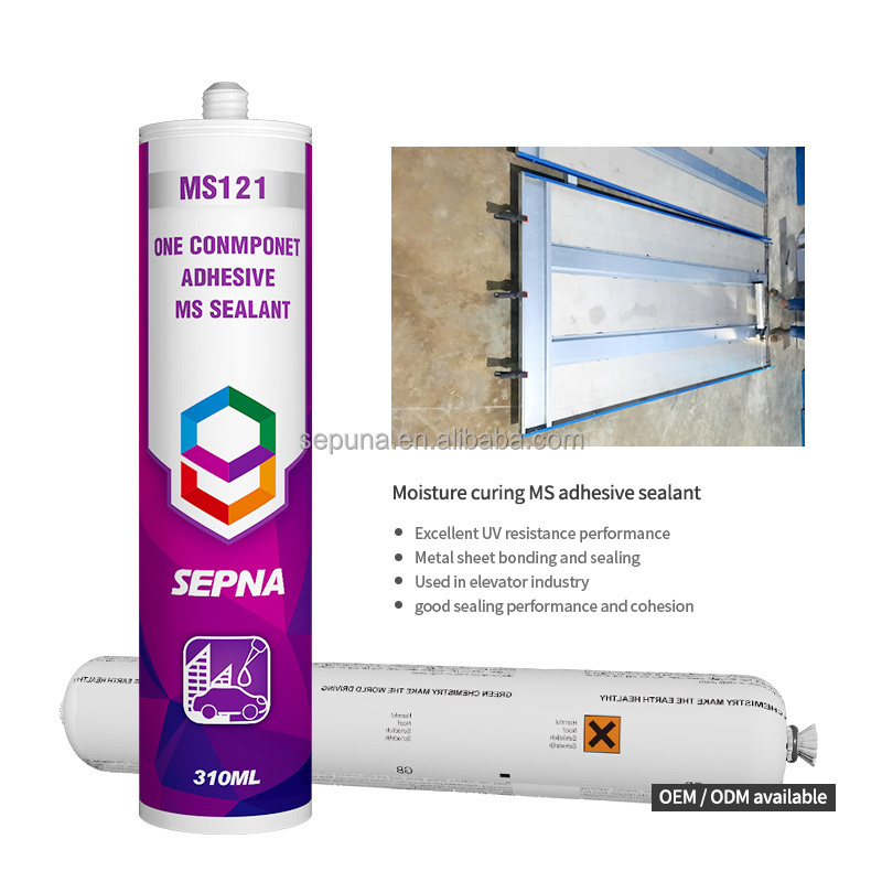 Sepna MS121 One component MS Polymer Adhesive sealant for elevator sheet bonding