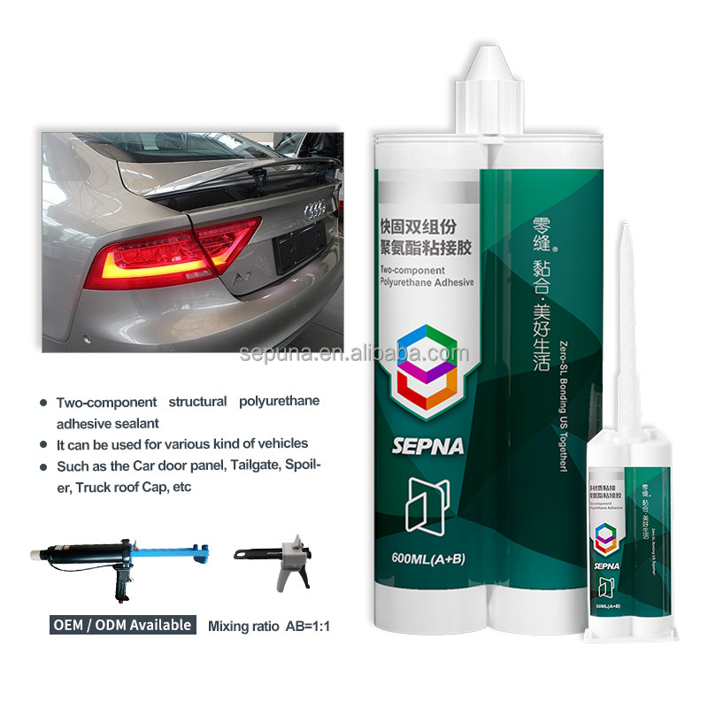 Sepna two component strong adhesion fast curing structural adhesive sealant for fabrics felts decorative board PET film ABS