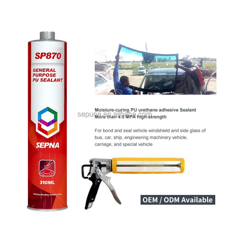 single package vehicle glass black polyether urethane bonding adhesive sealant for car bus window windshield repair replacement