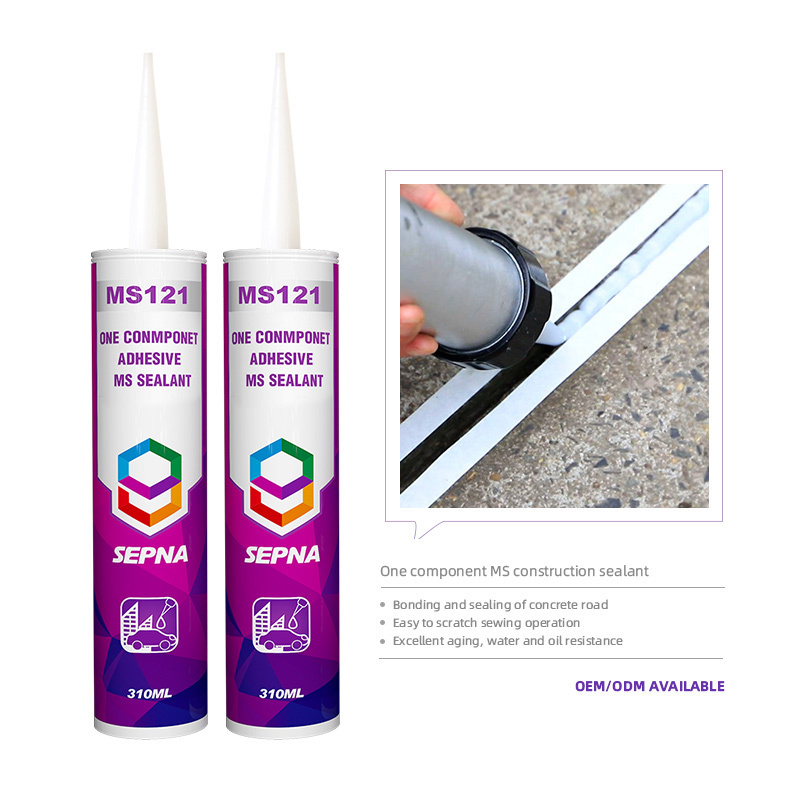 Factory direct waterproof mildew proof weather resistance construction MS sealant for metal plastic crack glass concrete