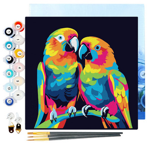 Parrots Digital Painting By Numbers For Kids Special Gift For Kids Home Decor DIY Hand Oil Paintings And Wall Arts