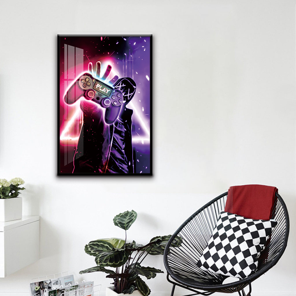 Gamer Room Gamepad Game abstract Colorful Canvas Painting Posters Print Wall Art Picture Boy Bedroom Gaming Room Home still life