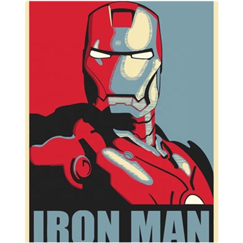 Painting By Numbers DIY Dropshipping 40x50 50x65cm Iron Man poster Figure Canvas Wedding Decoration Art picture Gift