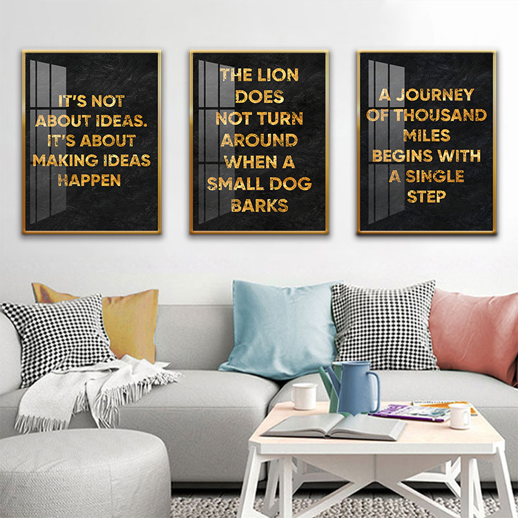 Crystal Porcelain painting Inspirational wall art An inspiring quote of success  Motivational Poster painting for home gym decor