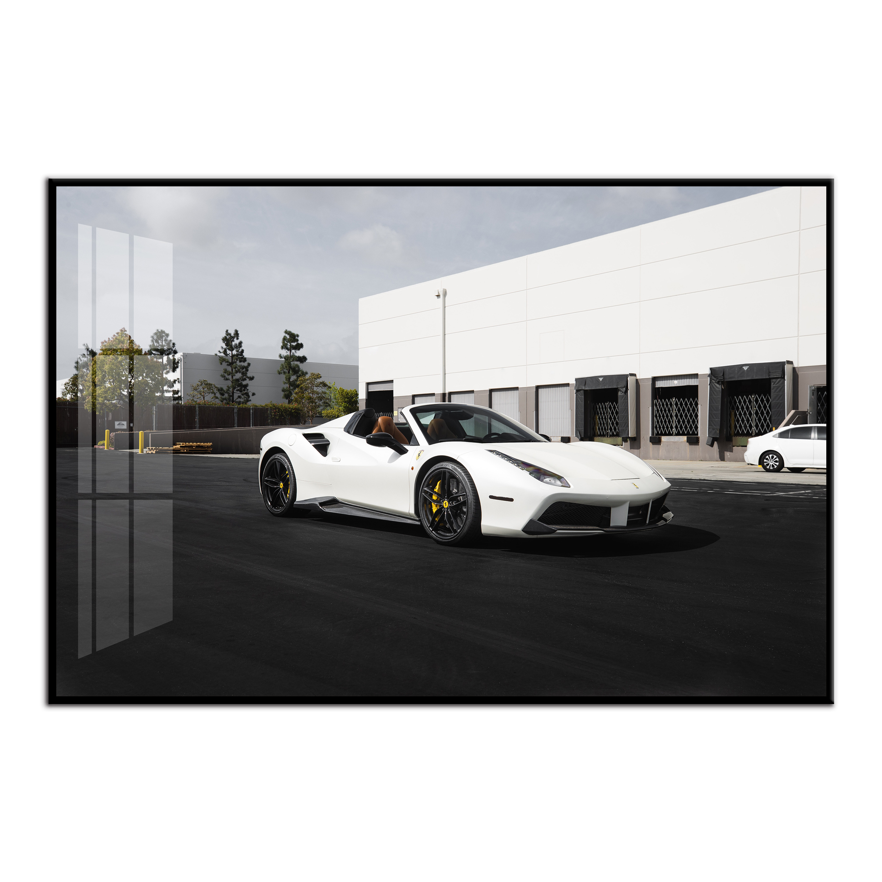 WALL Decor White Luxury Car  painting 488 Spider Wall print Paintings  for home and garage decoration Still Life paints