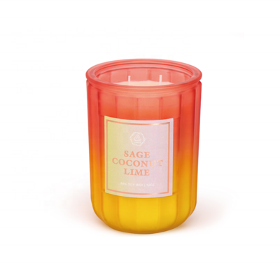 Gradient Color Scented Candle Soy Wax Glass Jar Candle Scented Luxury Party Favors Personalized Gifts Candles