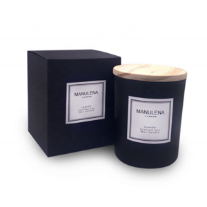 hand-made customize scented candles the industry china  small luxury with wooden wick  black ceramic soy wax  scented candles