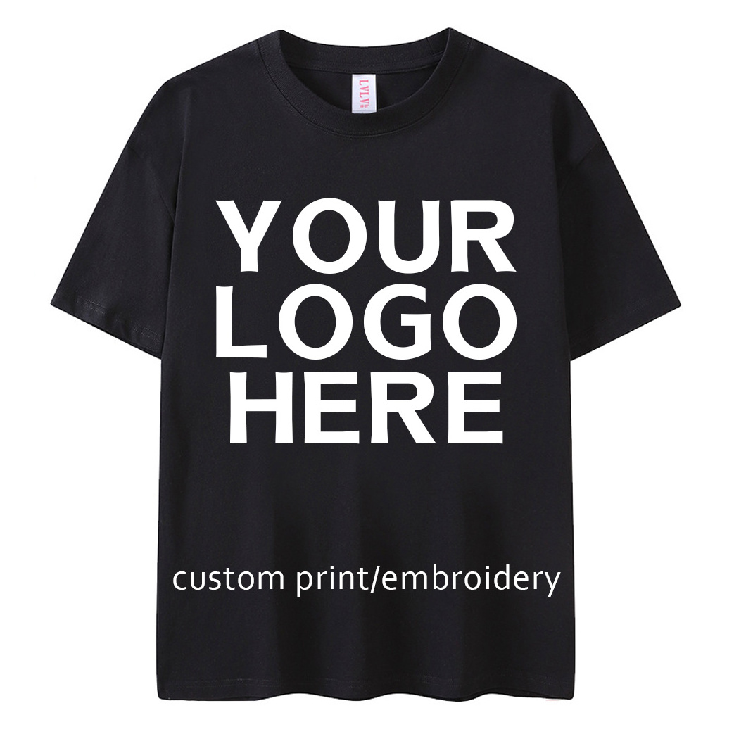 Custom Logo Heavy Weight Tshirts Tee Shirt 100% Cotton Plus Size Men's T-shirt 280GSM Cotton Oversized Plain T Shirts