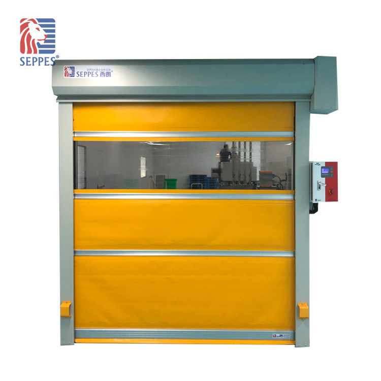 Morden Efficient PVC Rapid Door 1.5KW Industrial High Speed Door Fast Roll Up Door in Logistics Centre