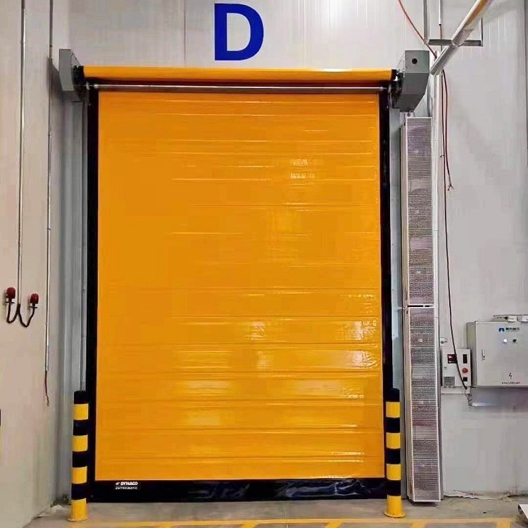 Stainless Steel Material Freezer Storage Auto Recovery Zipper Type Fast Rolling Shutter High Speed Door