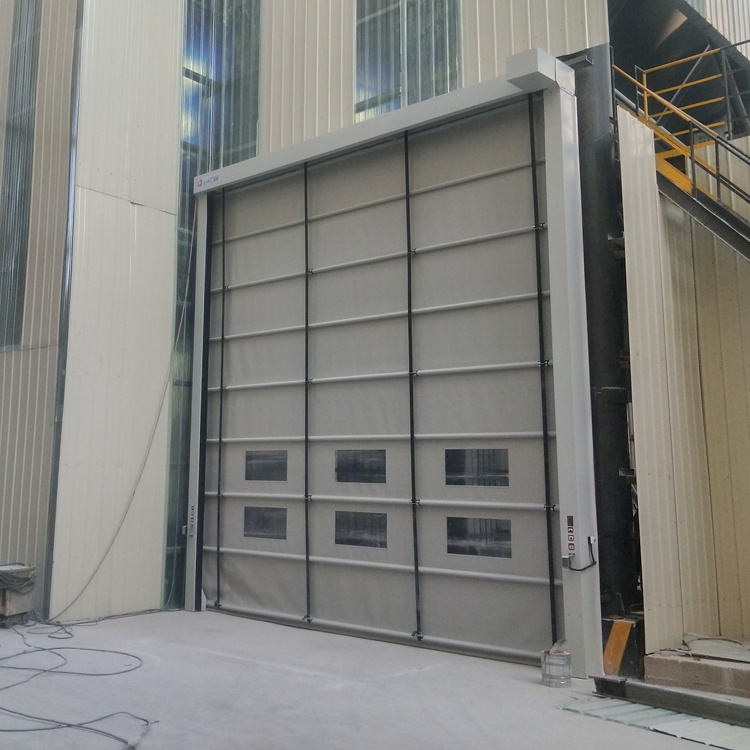 Application logistics channel stacking -up door rapid customizable fast interior folding door durable stacking rapid door