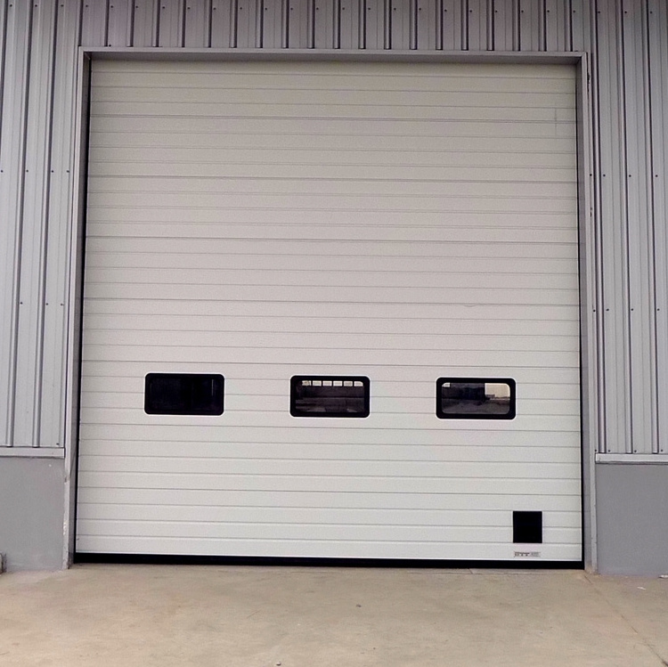 Anti-pinch hand sectional industrial garage door high speed 4cm panel sectional overhead doors safety industrial lifting door