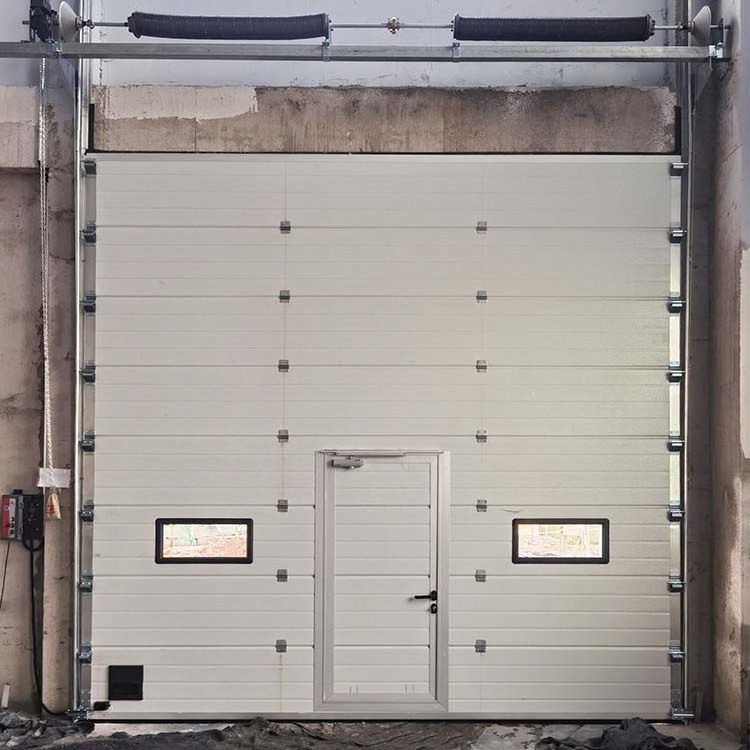 wind resistant industrial sectional lifting door set design sliding door industrial