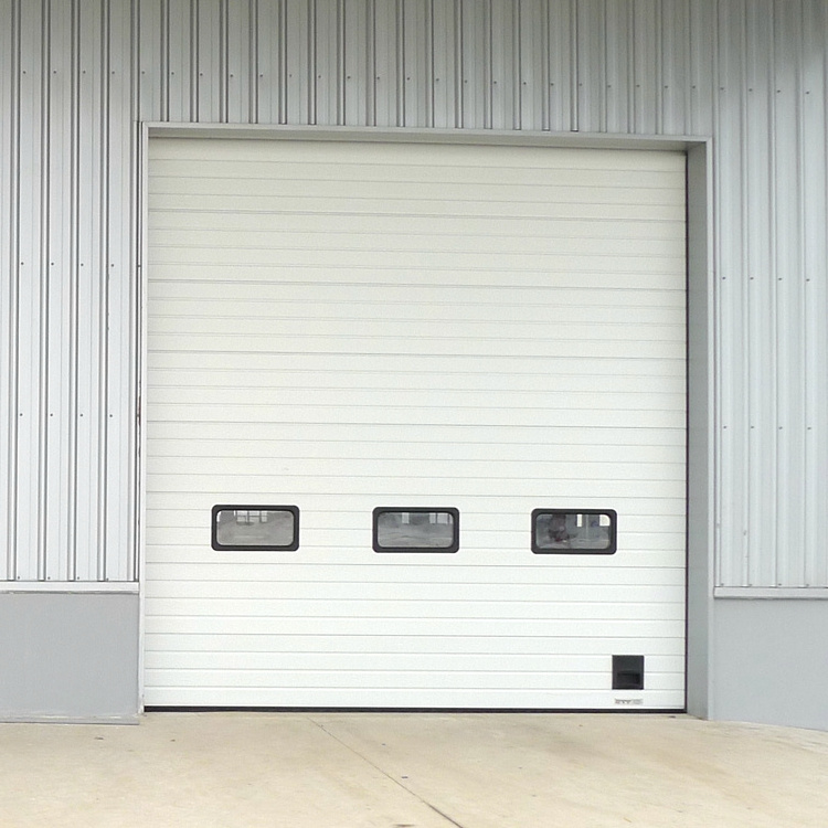 Anti-pinch hand sectional industrial garage door high speed 4cm panel sectional overhead doors safety industrial lifting door