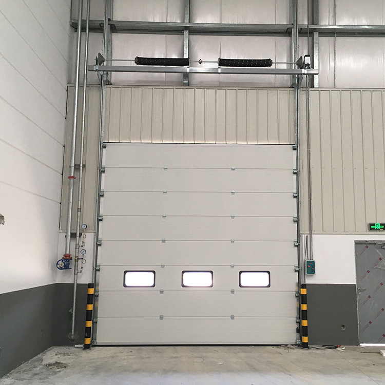 wind resistant industrial sectional lifting door set design sliding door industrial