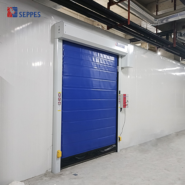 New design high speed roll up freezer doors waterproof cold storage rapid door safety freezer room doors for warehouse