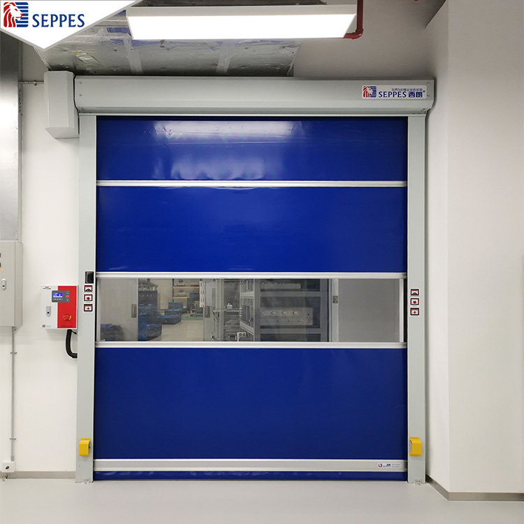 Morden Efficient PVC Rapid Door 1.5KW Industrial High Speed Door Fast Roll Up Door in Logistics Centre