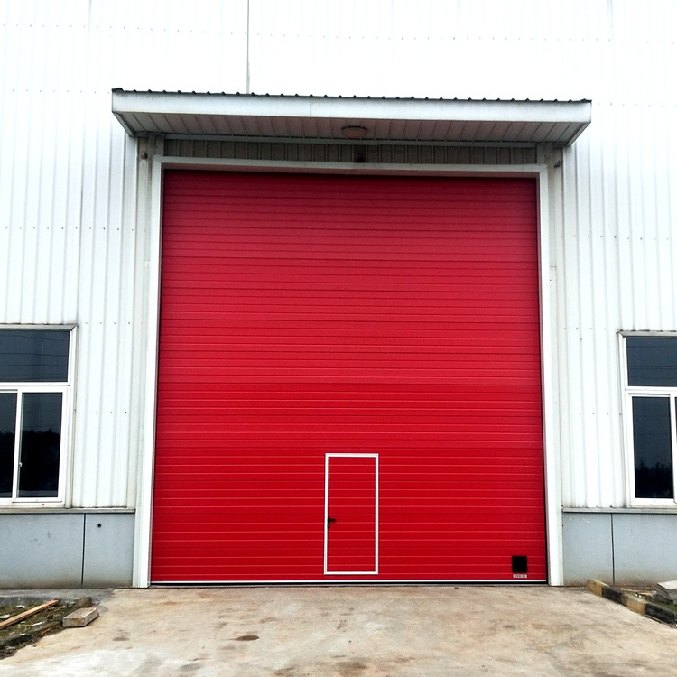 Anti-pinch hand sectional industrial garage door high speed 4cm panel sectional overhead doors safety industrial lifting door