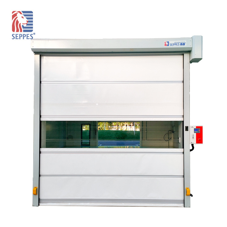 Morden Efficient PVC Rapid Door 1.5KW Industrial High Speed Door Fast Roll Up Door in Logistics Centre