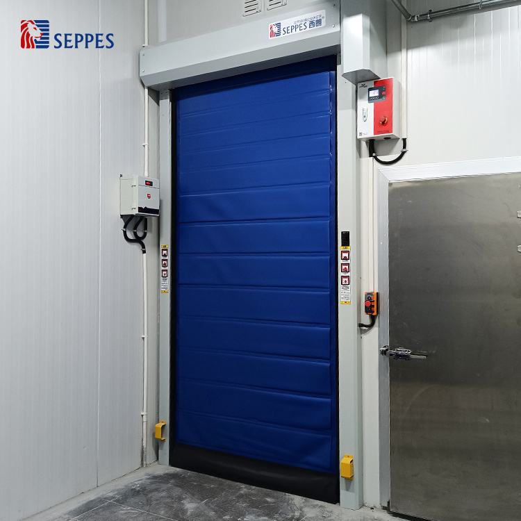 New design high speed roll up freezer doors waterproof cold storage rapid door safety freezer room doors for warehouse