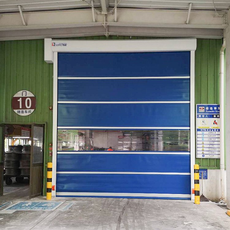 Tambour Door Roller Shutter Pvc High-Speed Internal And External Doors With Transparent Curtain