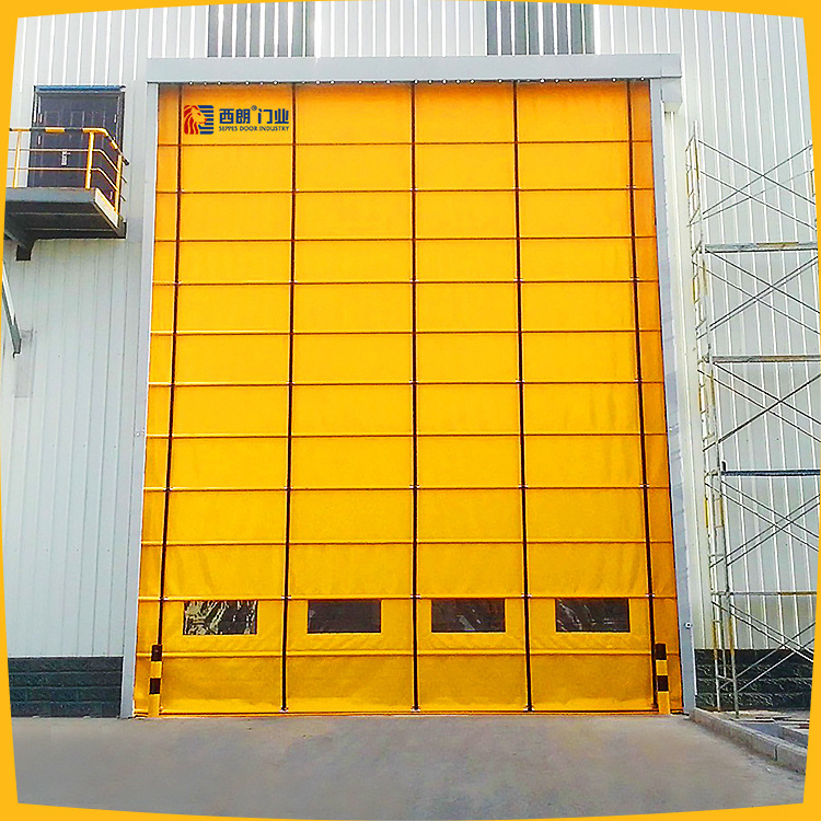 Application logistics channel stacking -up door rapid customizable fast interior folding door durable stacking rapid door