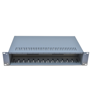 2U 14 Slot Fiber Media Converter Managed Rack Mount Chassis For Standalone Media Converter