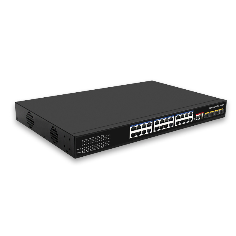 L3 Switch 24 Ports 1000Mbps POE Switch 4 Port 10G SFP Managed Network Switch Gigabit 24 Port