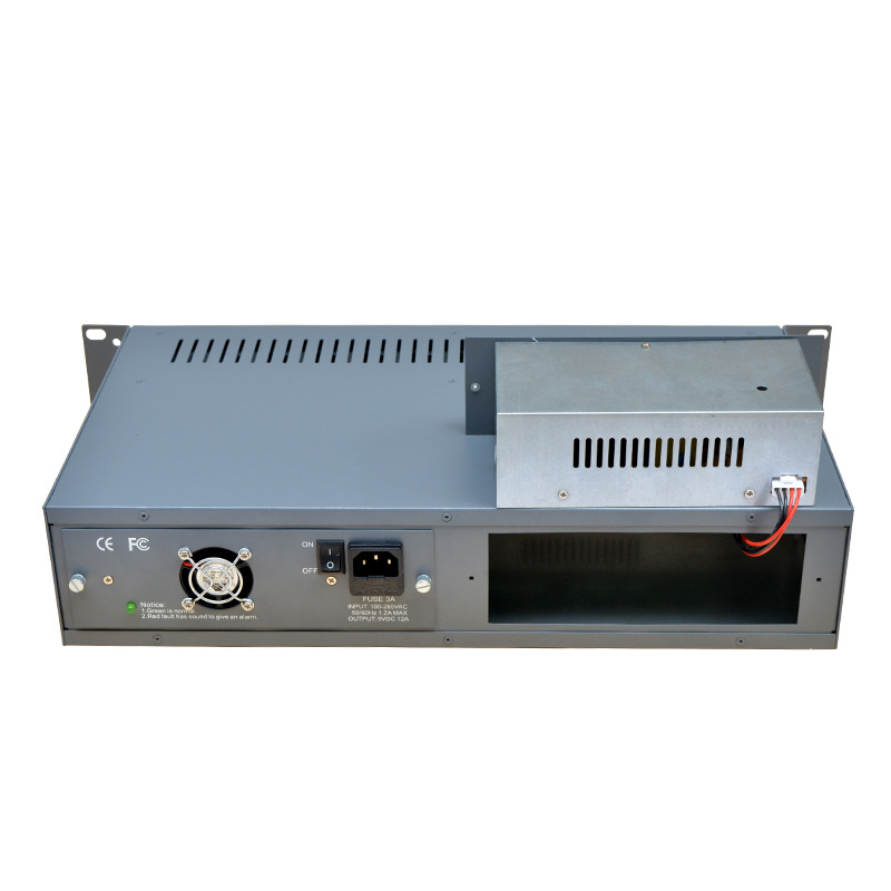 2U 14 Slot Fiber Media Converter Managed Rack Mount Chassis For Standalone Media Converter