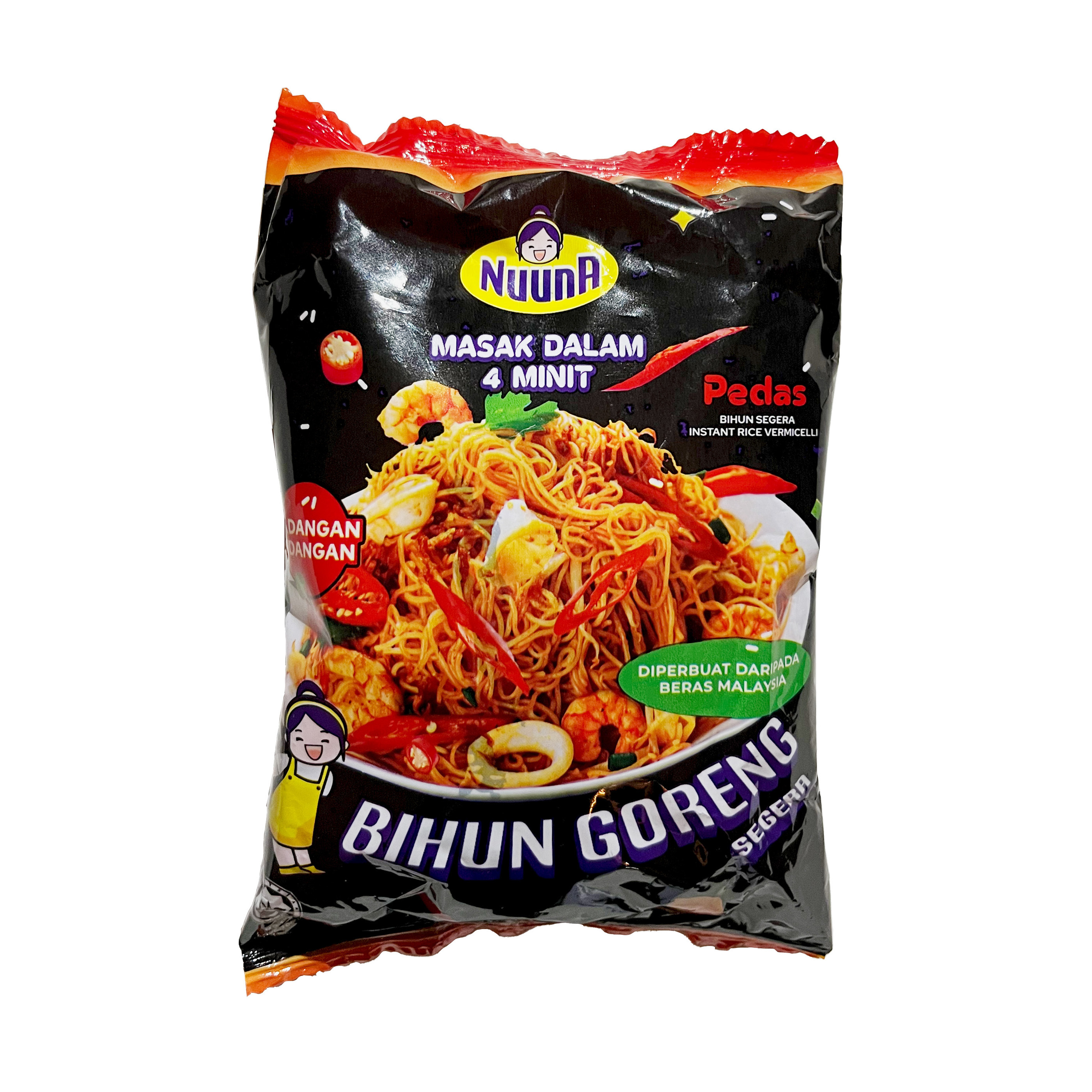 Direct From Factory Instant Noodle Malaysia Halal-Certified Dry Vermicelli (Spicy Flavour) Organic Rice Noodles