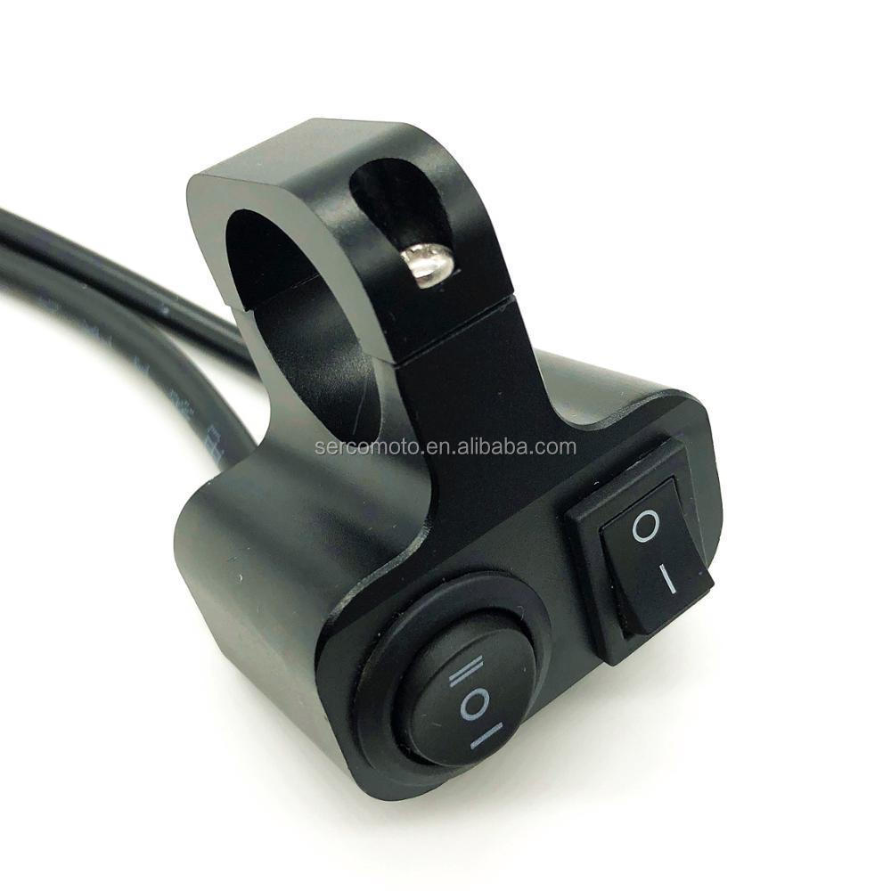 Waterproof 12V Custom Universal Chrome Motorcycle Handlebar Switch IP67 motorcycle 3 way switch