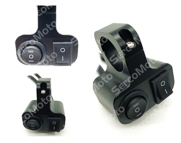 Waterproof 12V Custom Universal Chrome Motorcycle Handlebar Switch IP67 motorcycle 3 way switch