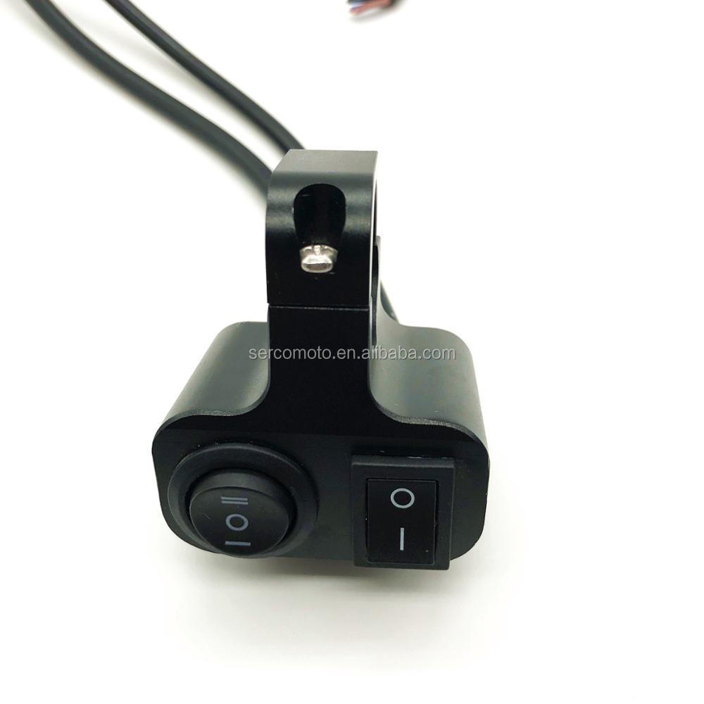 Waterproof 12V Custom Universal Chrome Motorcycle Handlebar Switch IP67 motorcycle 3 way switch